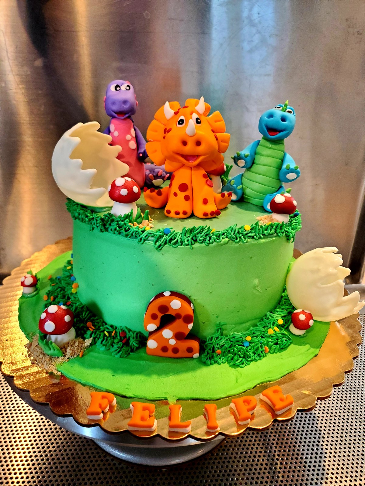 Pastel de dinosaurios para Felipe