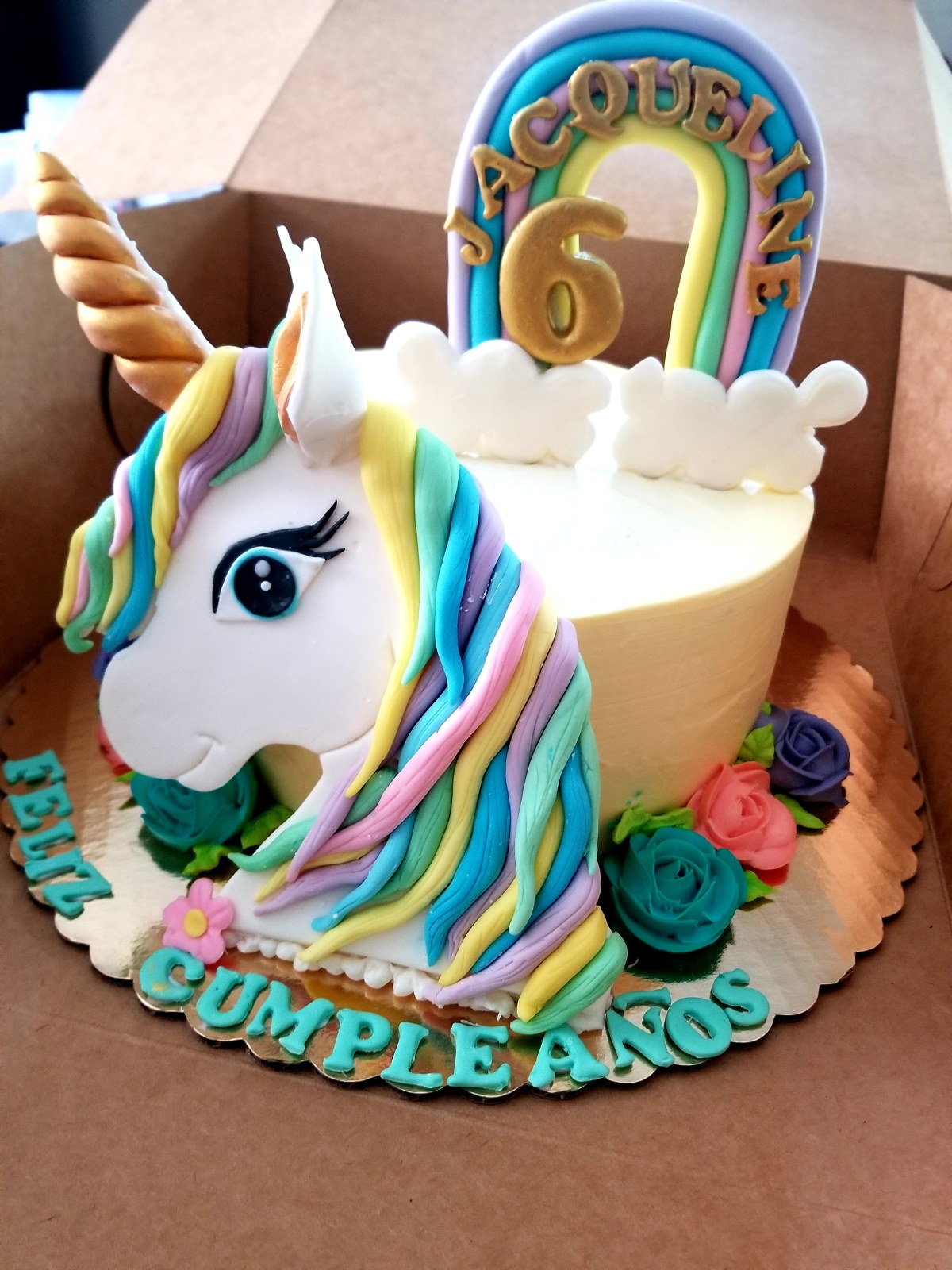 Pastel de unicornio para Jacqueline